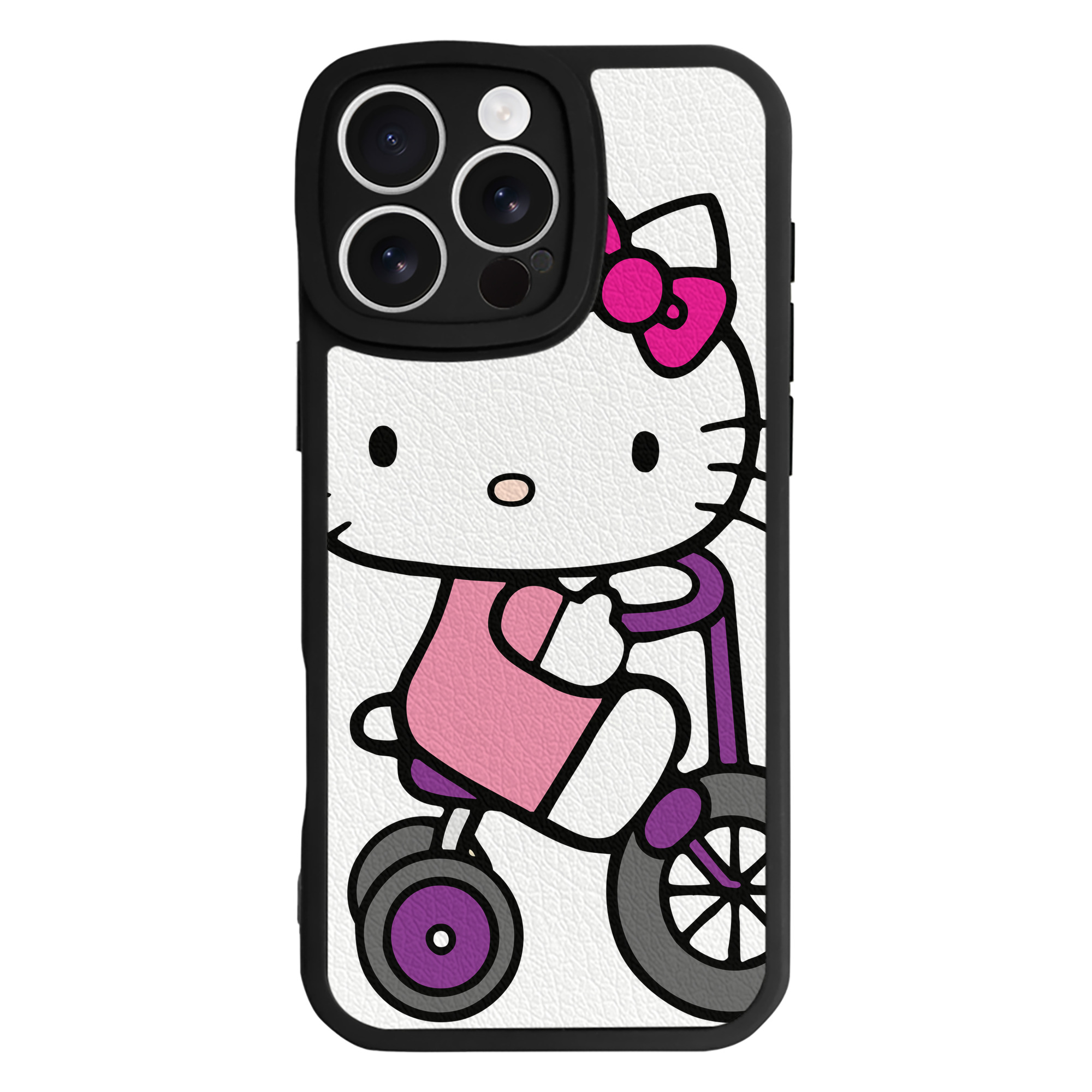 （画像用） Hello Kitty ハローキティ 【iPhone 16シリーズ対応】シリコンスマホケース（レザー調） 材質：シリコン